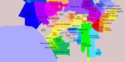 ロサンゼルス地区の地図
