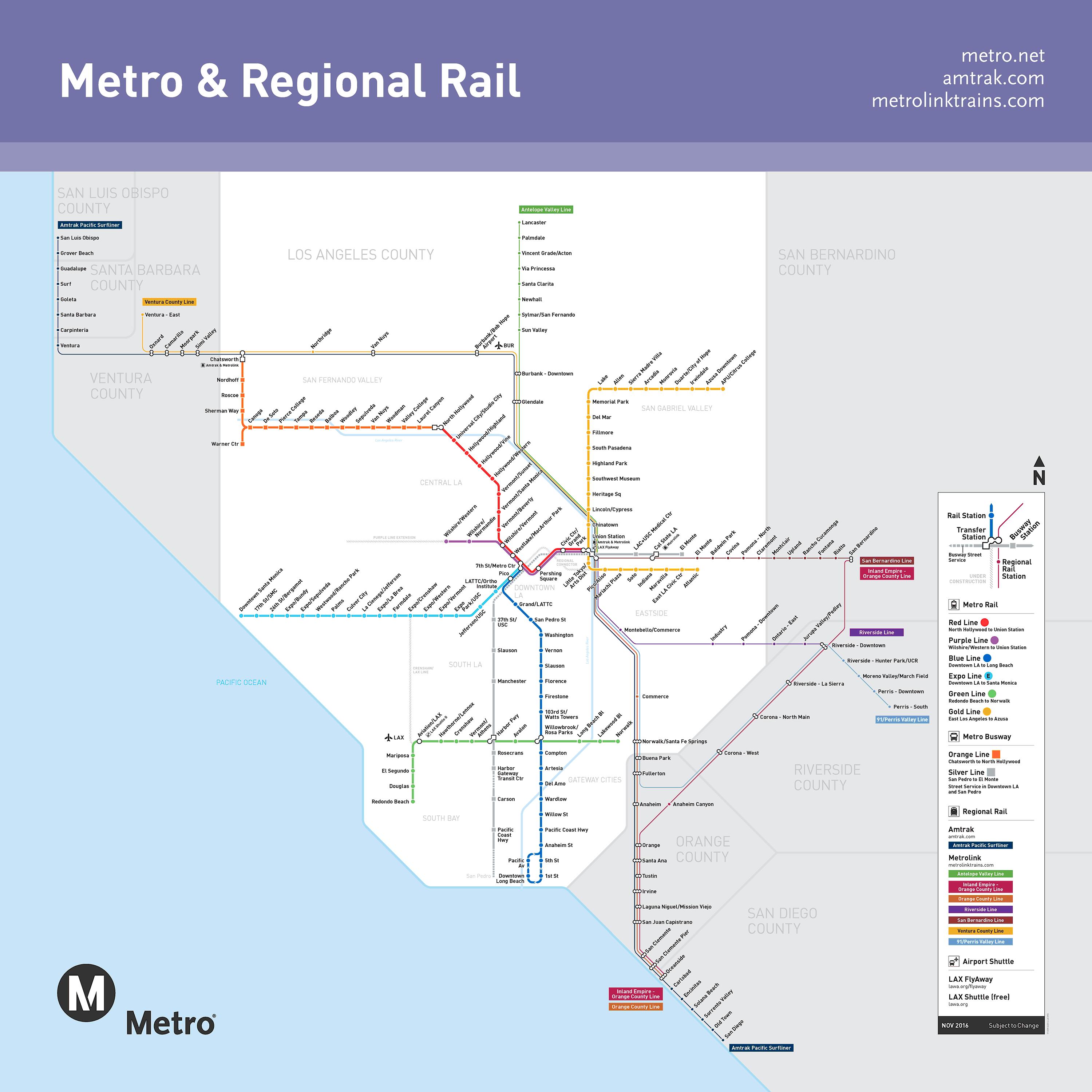 La駅地図 ロサンゼルスと駅での地図 カリフォルニア アメリカ