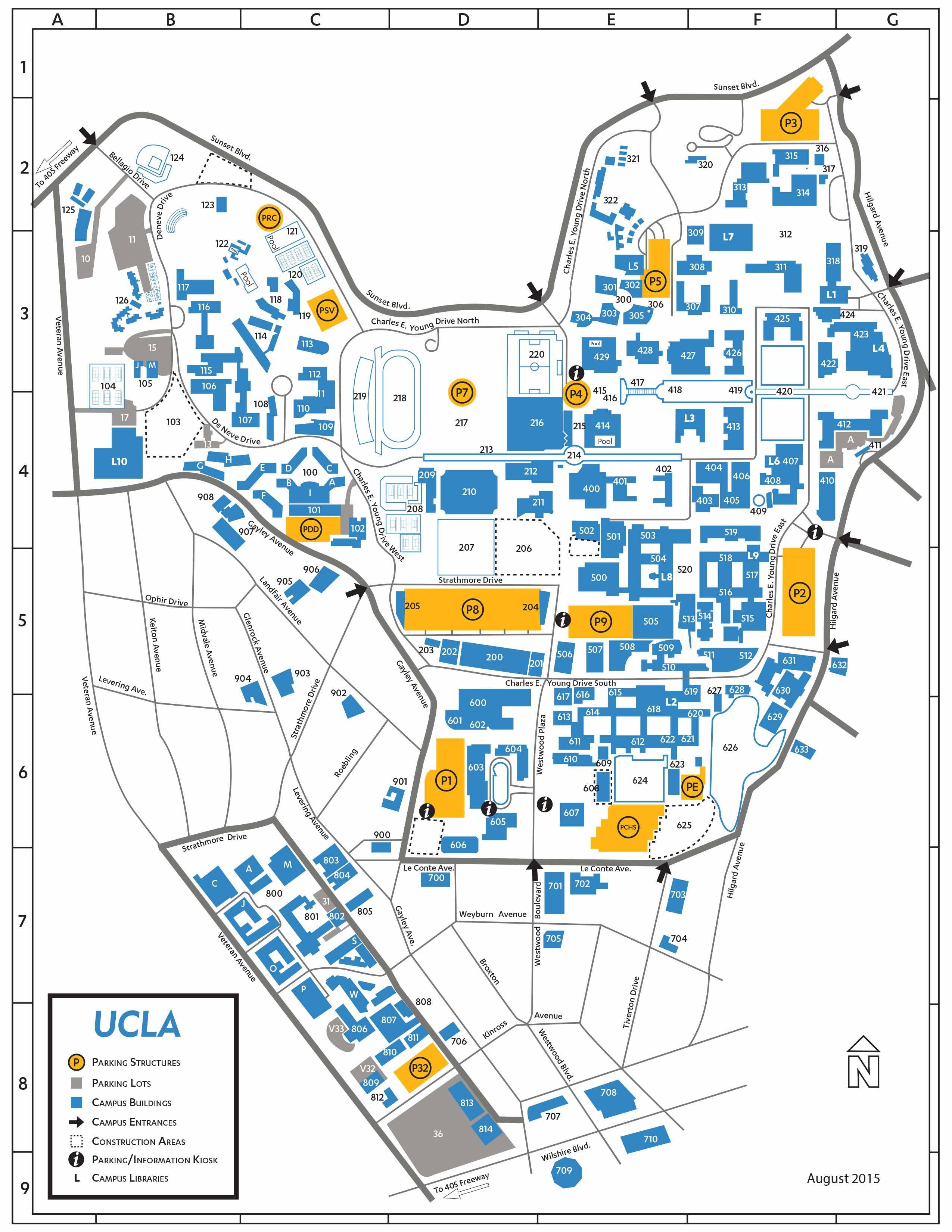 Ucla図 Uclaキャンパスマップ カリフォルニア州 アメリカ