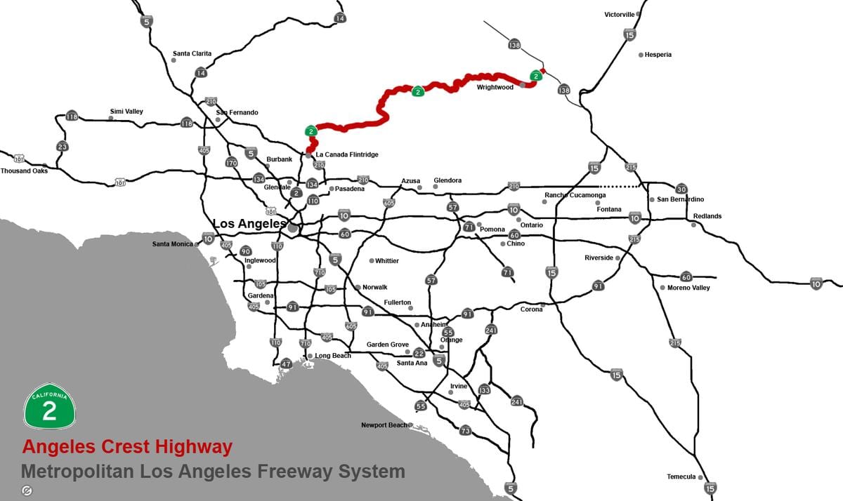 地図サンゼルス紋高速道路