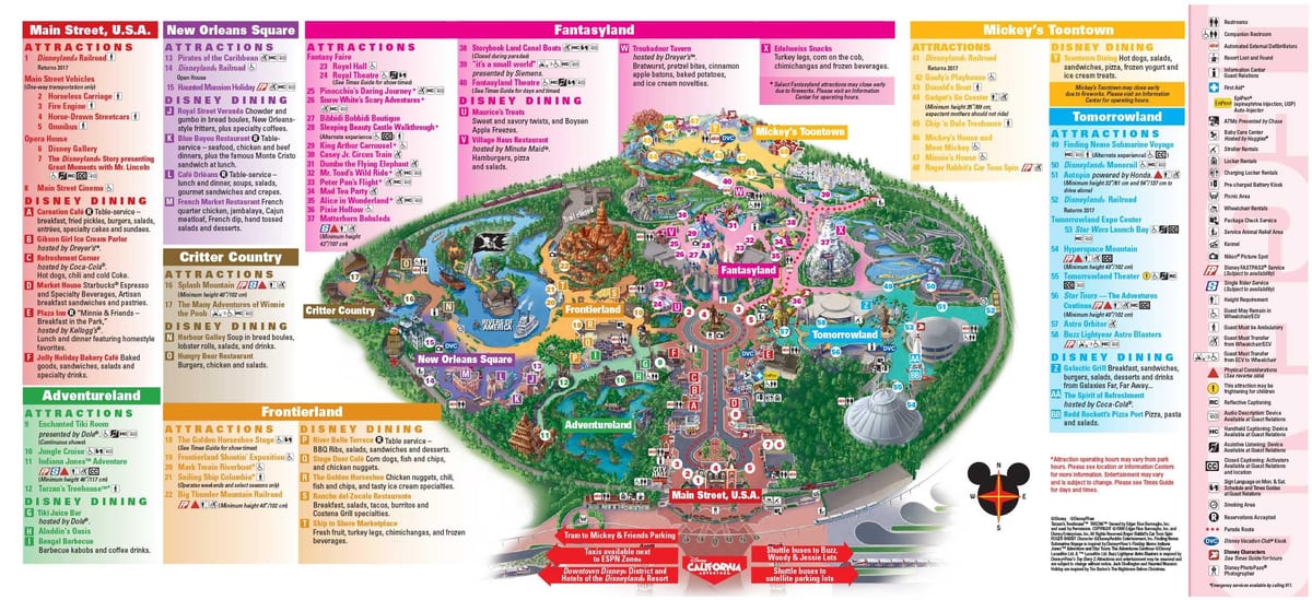 ディズニーの世界にロサンゼルス地図