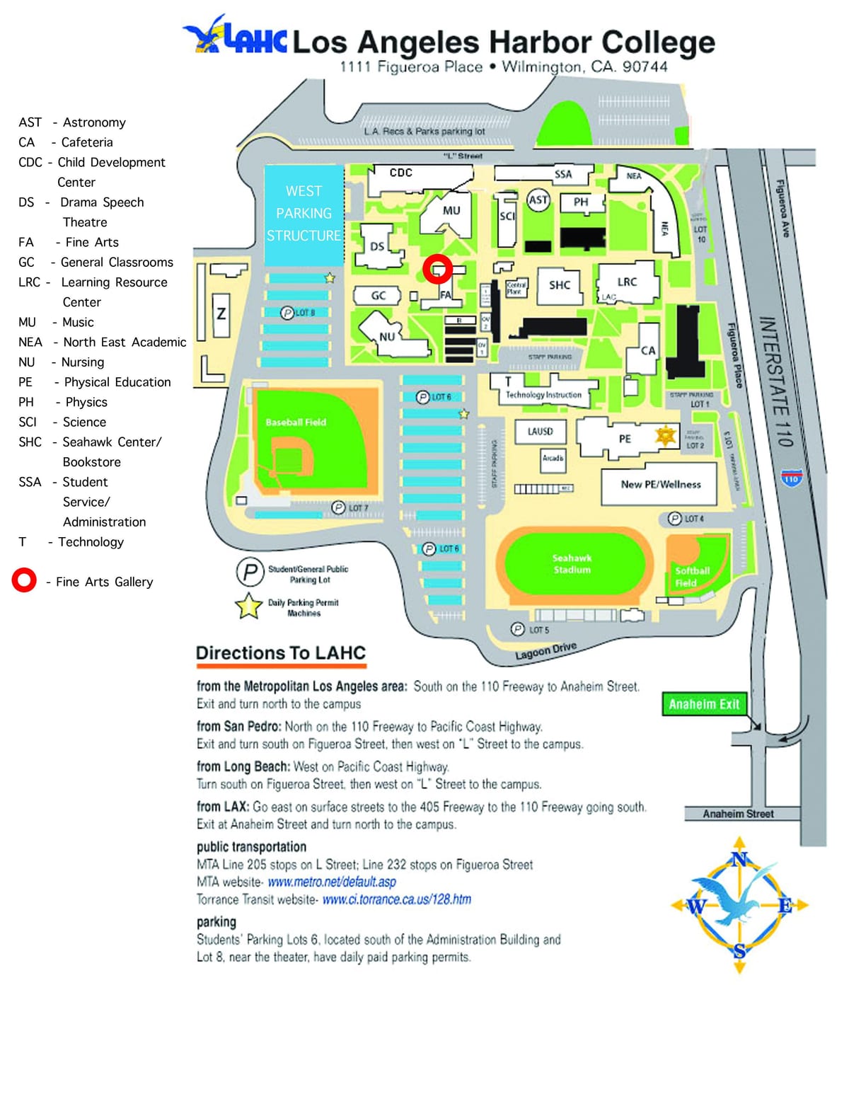 ロサンゼルスハーバー大学の地図