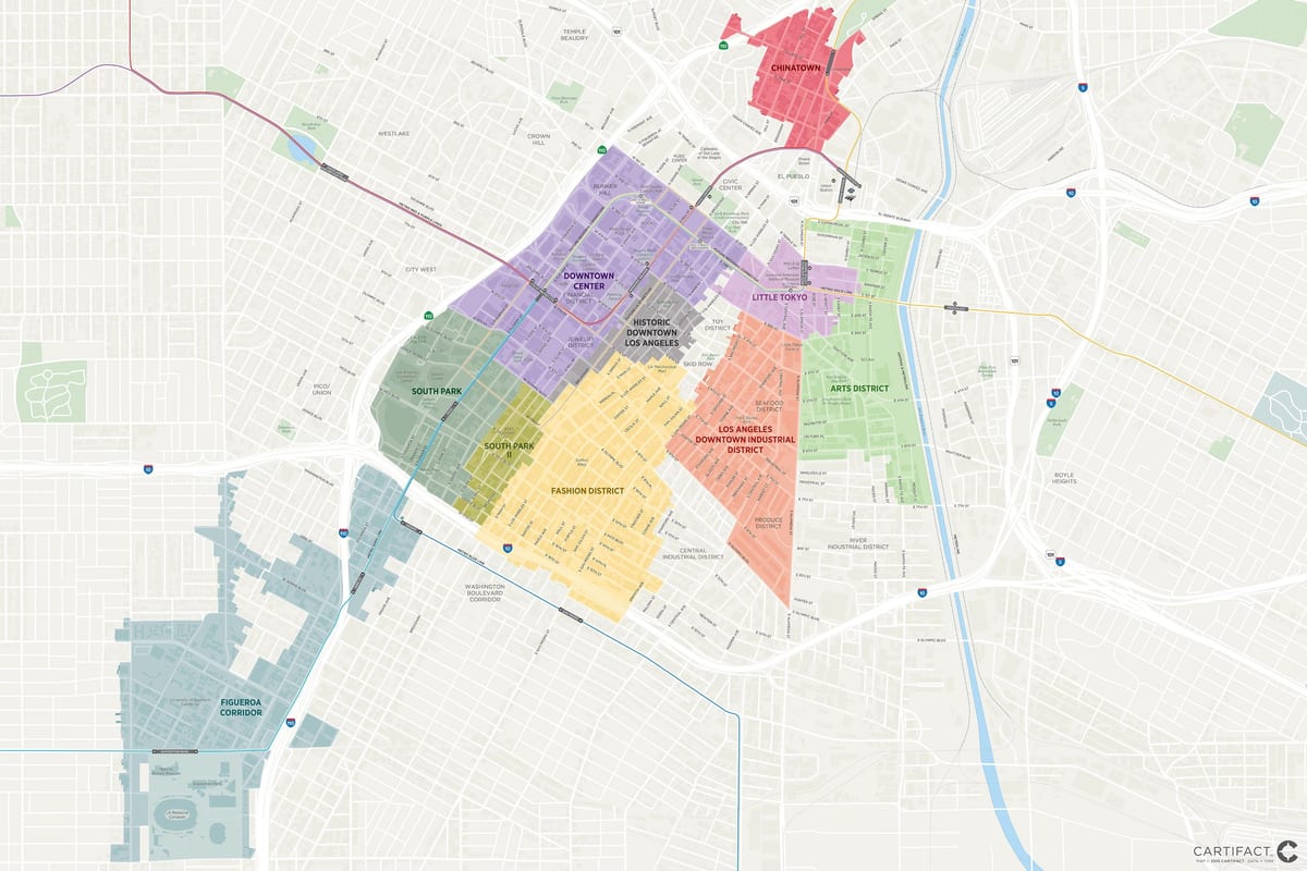 地図ンロサンゼルス地区