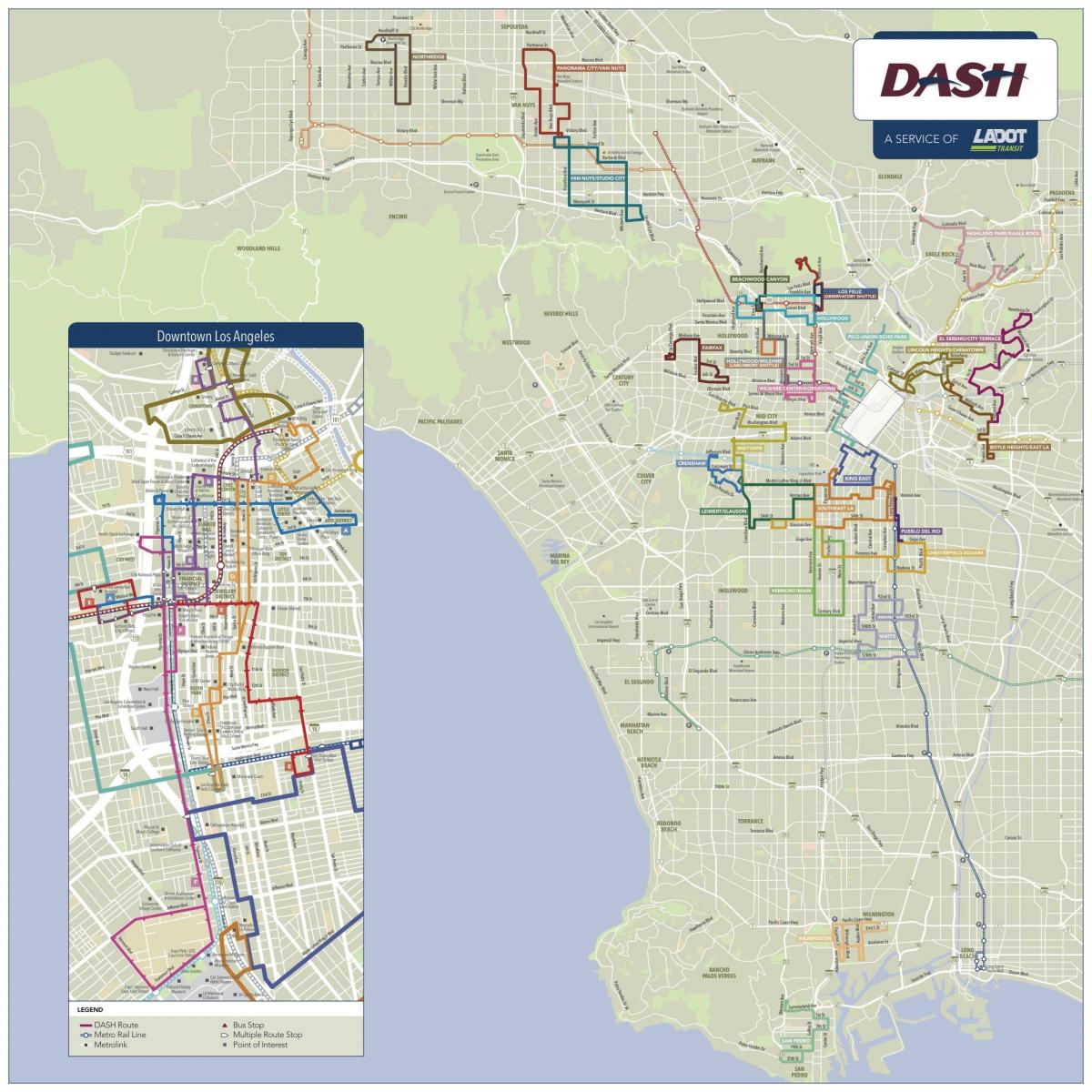 ロサンゼルスのダッシュ地図