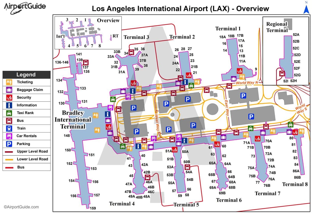 lax端子ゲートの地図