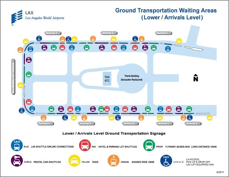 ロサンゼルス国際空港レンタカー地図