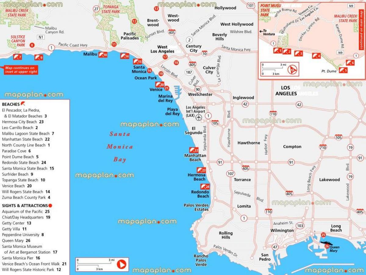 ロサンゼルスビーチ地図