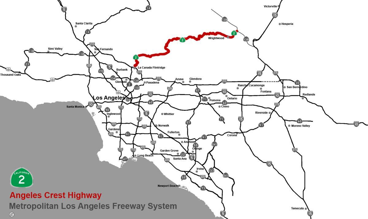 地図サンゼルス紋高速道路