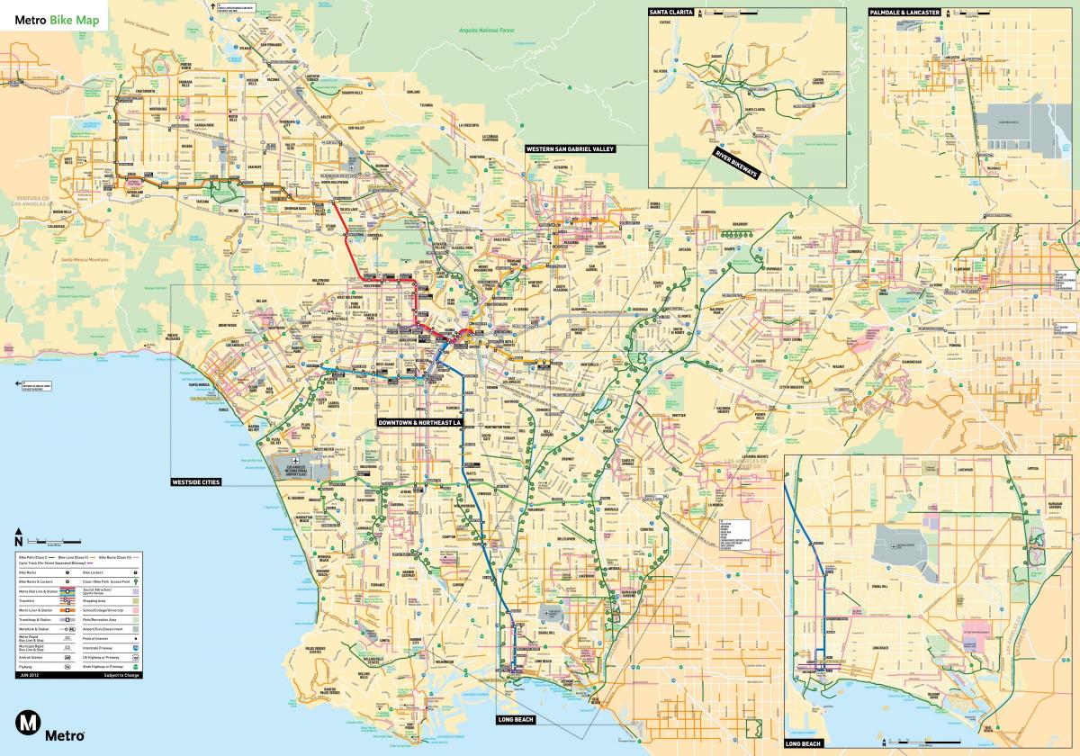 ロサンゼルスバイクの地図