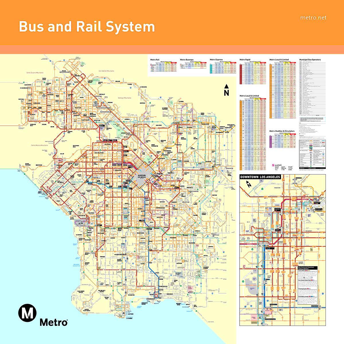 ロサンゼルス-メトロバス地図