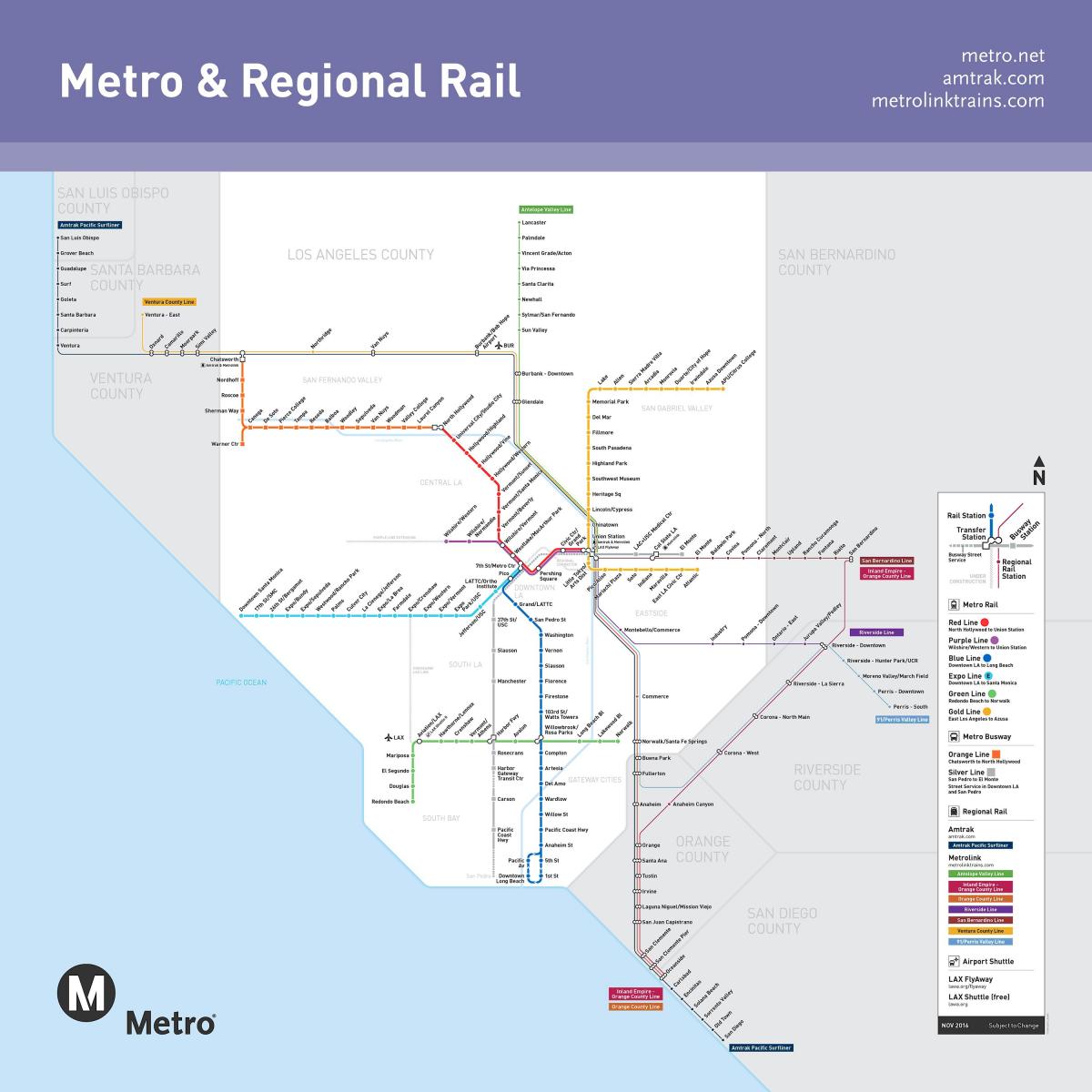 ロサンゼルス路線図