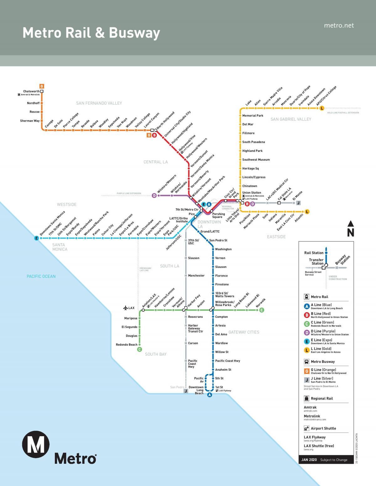 メトロ地図ロサンゼルス
