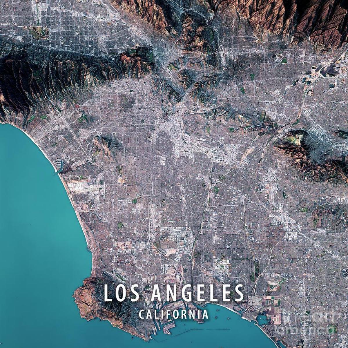 地図のロサンゼルス衛星 