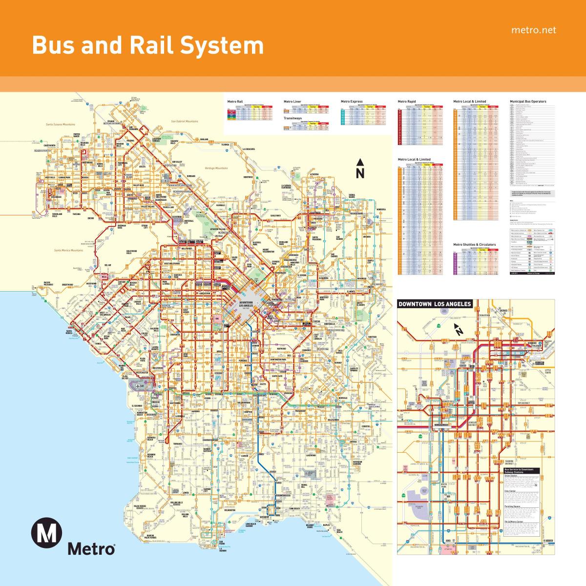 ロサンゼルスのバス路線図