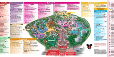 ディズニーの世界にロサンゼルス地図