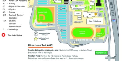 ロサンゼルスハーバー大学の地図