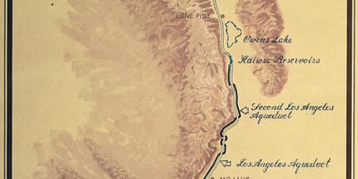 地図のロサンゼルス水道橋