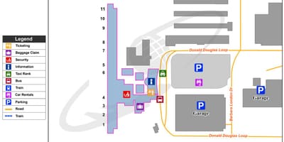 地図のロングビーチ空港