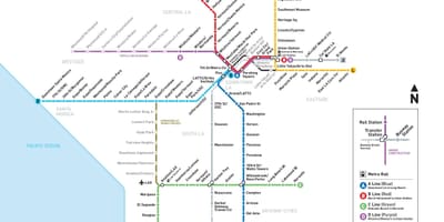 ロサンゼルスのメトロの未来地図