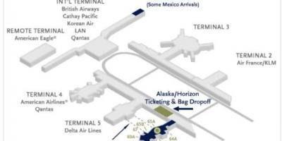 地図lax地図アラスカの航空会社