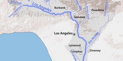 ロサンゼルス川の地図