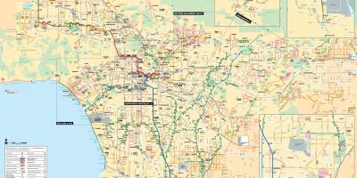 ロサンゼルスバイクのパス地図