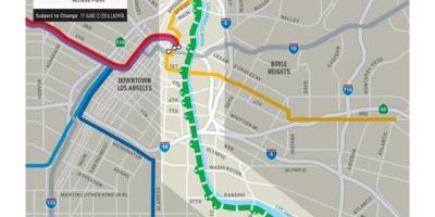 ロサンゼルス川自転車道の地図