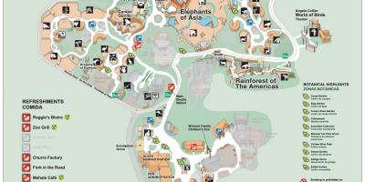 ロサンゼルス動物園の地図