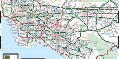 地図のロサンゼルス路